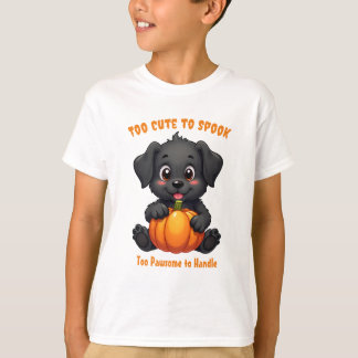 T-shirt Labrador tenant un Citrouille, halloween