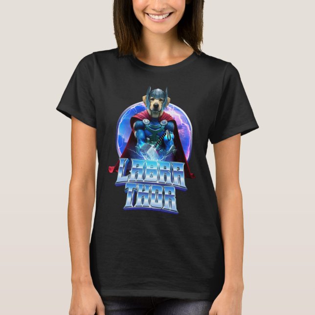 T-shirt Labrathor   & Labrador Retriever jaune mignon (Devant)