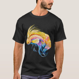 T-shirt Labre bleu poisson doré