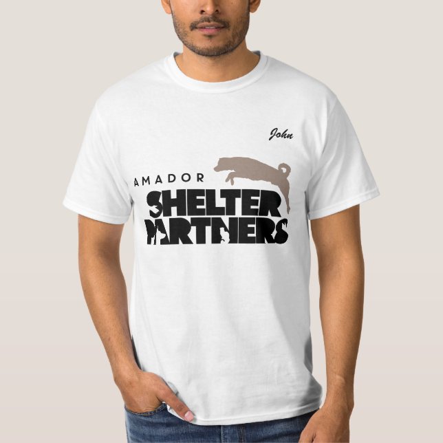 T-shirt L'ABRI Partners le nom de coutume d'habillement de (Devant)