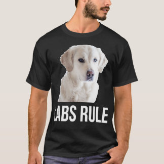 T-shirt Labs de règle des récupérateurs du Labrador blanc