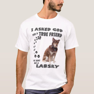 T-shirt Labsky Citation Maman, Sibérien Retriever Papa Pri