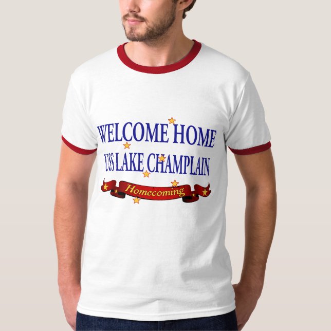 T-shirt Lac à la maison bienvenu Champlain (Devant)