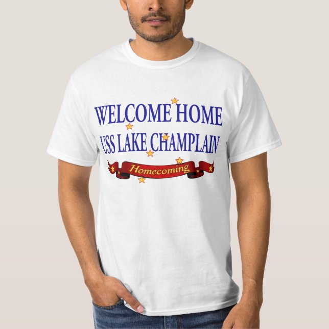 T-shirt Lac à la maison bienvenu Champlain (Devant)