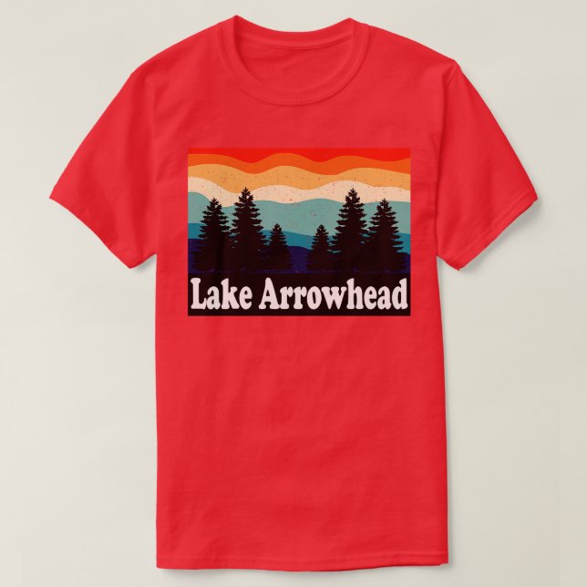 T-shirt Lac Arrowhead California Retro (Design devant)