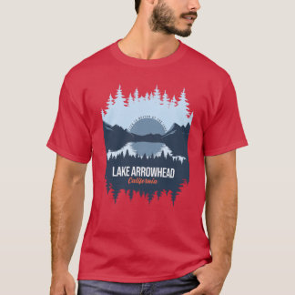 T-shirt Lac Arrowhead Californie Lac avec montagne et P