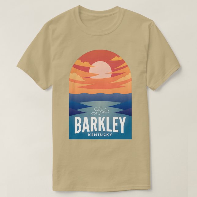 T-shirt Lac Barkley KY Retro Sunset (Design devant)