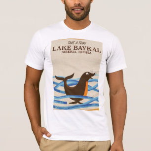 T-shirt lac Baykal phoque Vintage affiche de voyage