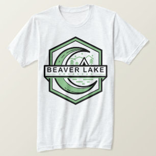 T-shirt lac beaver arkansas lune brune hexa