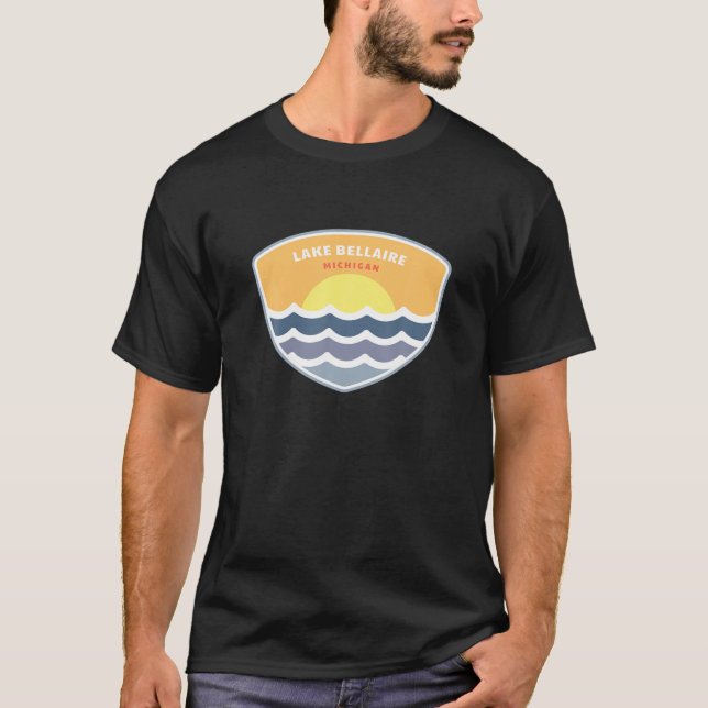 T-shirt Lac Bellaire Michigan MI Sunset Vacances Souvenir (Devant)