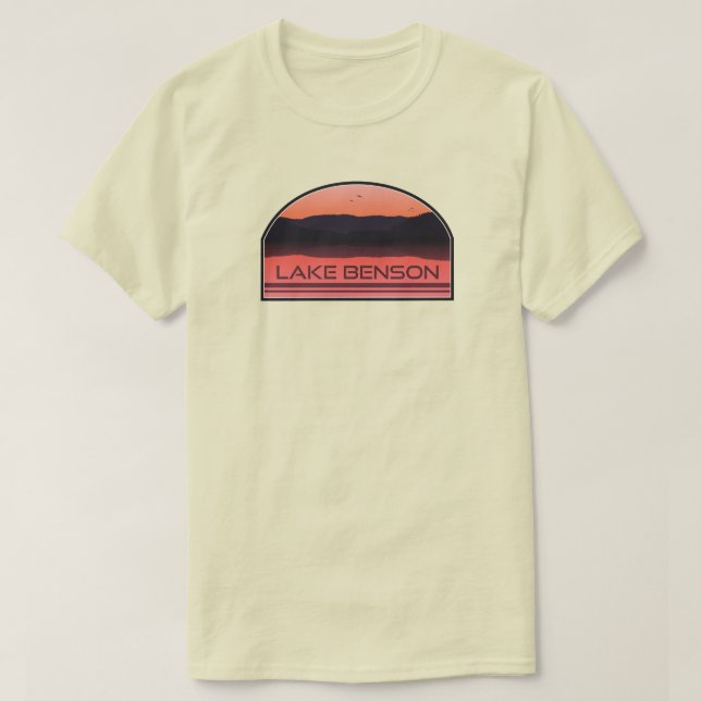 T-shirt Lac Benson Caroline du Nord Sunrise rouge (Design devant)