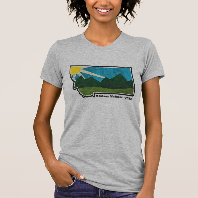 T-shirt Lac Bitterroot de folie du Montana (Devant)