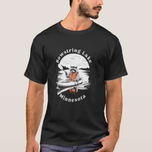 T-shirt Lac Bowstring Minnesota Rétro Mignon Radeau Raton