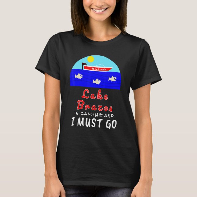 T-shirt Lac Brazos Texas Souvenir (Devant)
