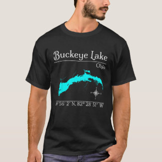 T-shirt Lac Buckeye Ohio Unisex Adulte Noir Petit S