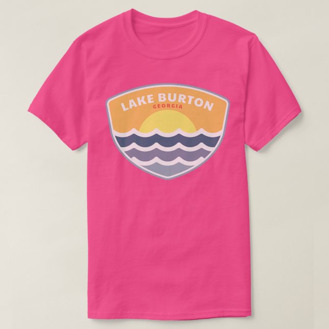 T-shirt Lac Burton Géorgie GA Coucher de soleil Vacances S (Design devant)