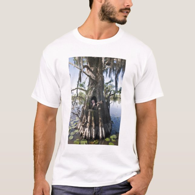 T-shirt Lac Caddo, aveugle de chasse (Devant)