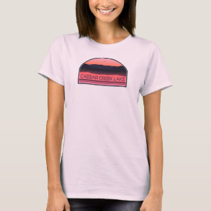 T-shirt Lac Caesar Creek Ohio Lever de soleil rouge
