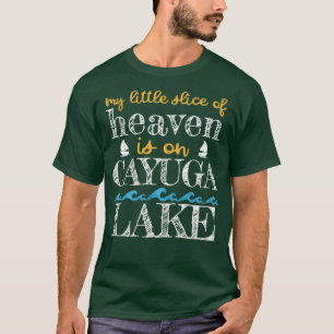 T-shirt Lac Cayuga Slice Of Heaven Finger Lakes Bateau F