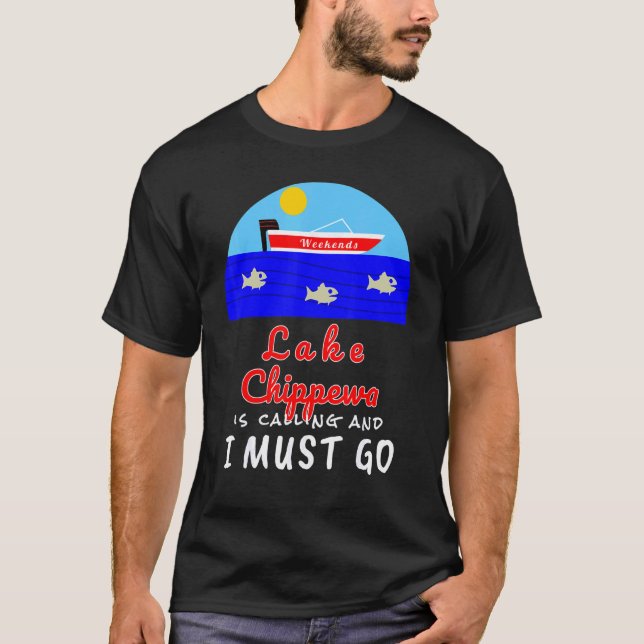 T-shirt Lac Chippewa Wisconsin Souvenir (Devant)