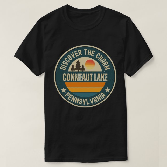 T-shirt Lac Conneaut, Pennsylvanie (Design devant)
