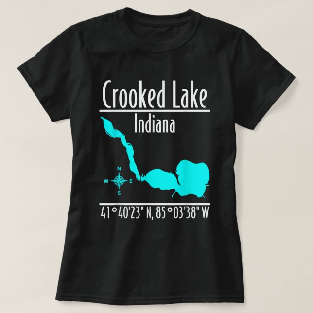 T-shirt Lac Crooked - Indiana (Design devant)