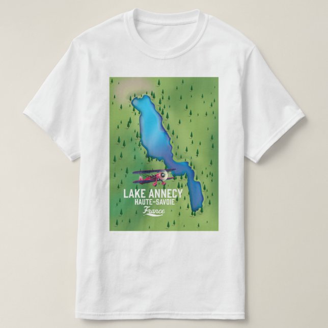 T-shirt Lac d'Annecy, Haute-Savoie, france (Design devant)