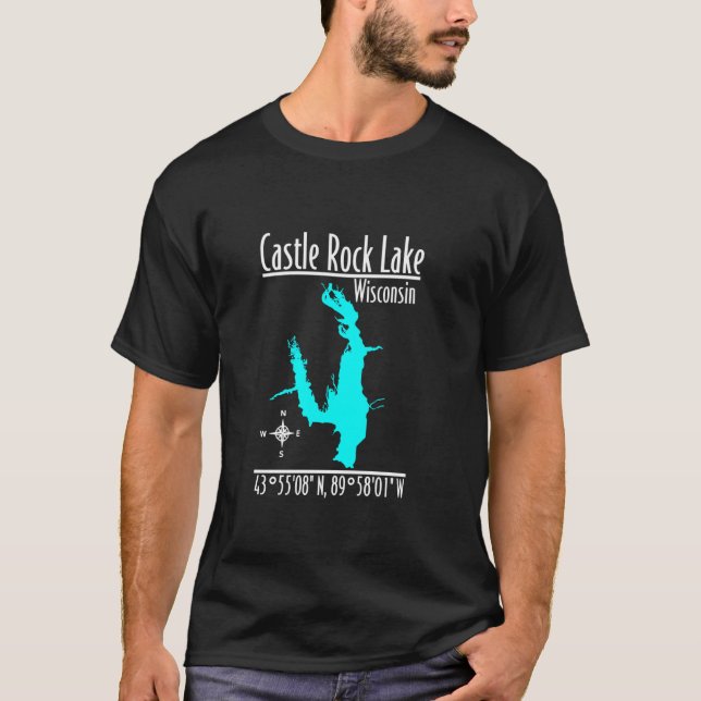 T-shirt Lac de Castle Rock moderne - Wisconsin (Devant)