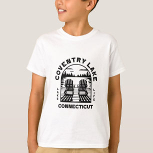 T-shirt Lac de Coventry Connecticut Plein air Vintage 