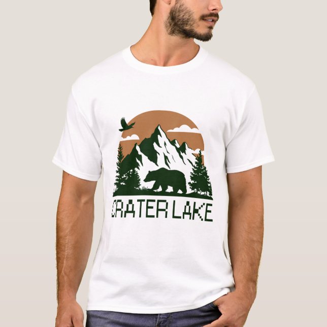 T-shirt Lac de Crater - Oregon (Devant)