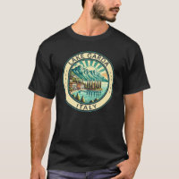 Lac de Garde Italie Illustration Badge d'Art Voyag