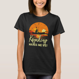 T-shirt Lac de plaisance Rétro Coucher de soleil Kayak Me 
