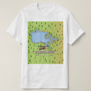 T-shirt Lac Der-Chantecoq, carte de lac de la France