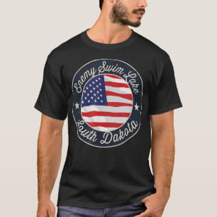 T-shirt Lac Enemy Swim - Souvenir Patriotique du Dakota du