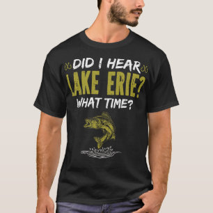 T-shirt Lac Érie Pêche Hommes Funny Walleye Pêche