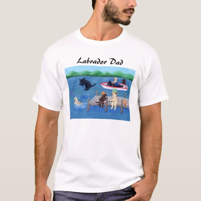 T-shirt Lac Fun Labradors Peinture (Devant)