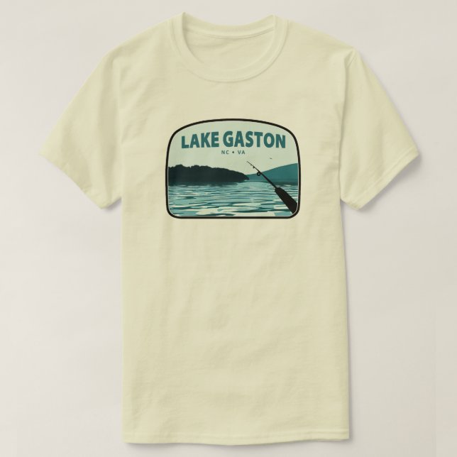 T-shirt Lac Gaston Caroline du Nord Virginie Rod de pêche (Design devant)