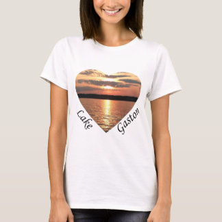 T-shirt Lac Gaston Sunset Heart Avec Lac Gaston Texte