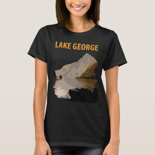 T-shirt Lac George Montagne Retro Voyage