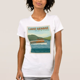 T-shirt Lac George, New York   Bateau vintage