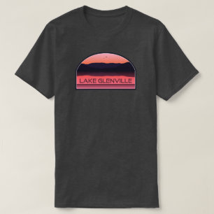 T-shirt Lac Glenville Caroline du Nord Red Sunrise