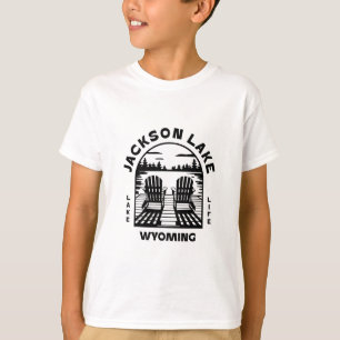 T-shirt Lac Jackson Wyoming Plein air Vintage 2