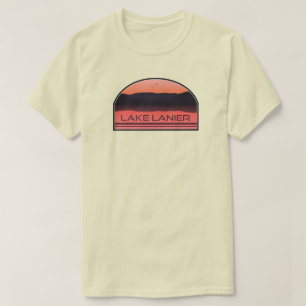 T-shirt Lac Lanier Georgia Lever du Soleil Rouge