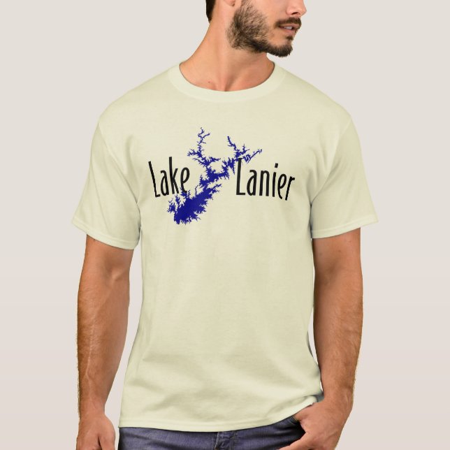 T-shirt Lac Lanier Géorgie silhouette de lac (Devant)