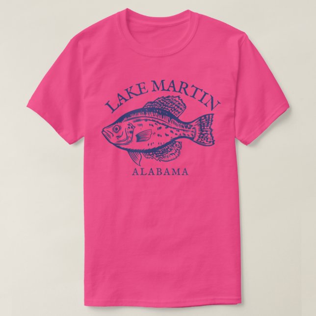 T-shirt Lac Martin AL Crappie Fishing  (Design devant)