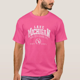 T-shirt Lac Michigan non salé et sans requin MI Michigan