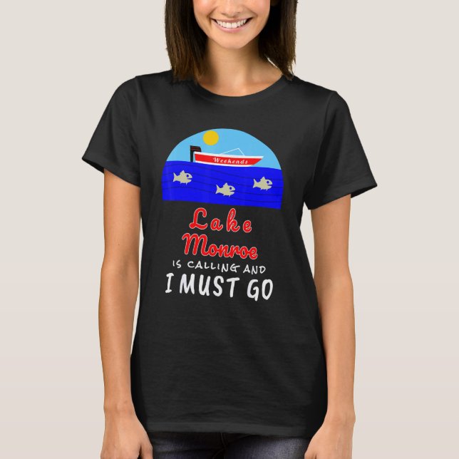 T-shirt Lac Monroe Indiana Souvenir (Devant)