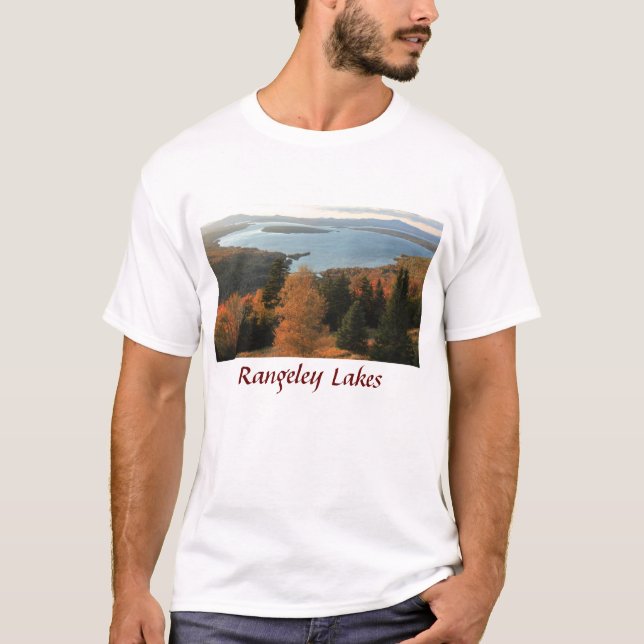T-shirt Lac Mooselookmeguntic de région de lacs Rangeley (Devant)