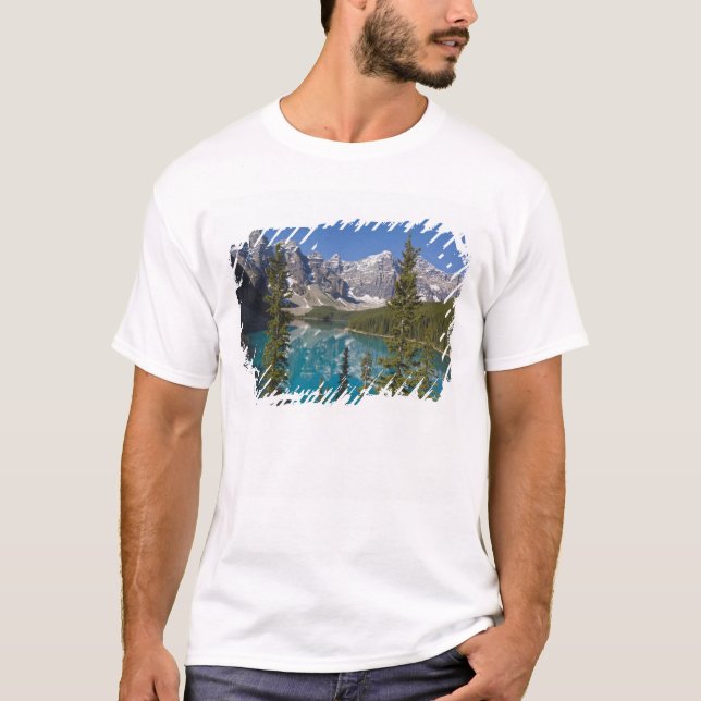 T-shirt Lac Moraine, Rocheuses canadiennes, Alberta, Canad (Devant)