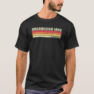 T-shirt Lac Nagawicka Wisconsin Pêche Drôle Camping Été